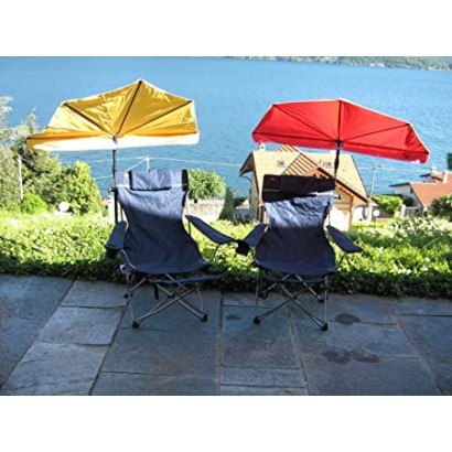 HOLLY STABIELO Relax folding chair with leg rest and fan umbrella