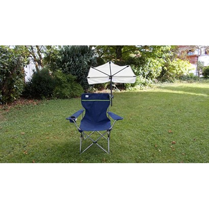 HOLLY STABIELO The Middle UV Travel Sun Face Protection Fan Natural with 360° Holder