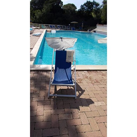 HOLLY STABIELO The Middle UV Travel Sun Face Protection Fan Natural with 360° Holder