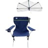 HOLLY STABIELO The Middle UV Travel Sun Face Protection Fan Natural with 360° Holder