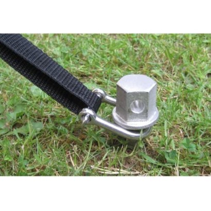 HOLLY WURMI STABIELO 2x ground screwdriver + 24 mm diameter stainless steel shackle + bag