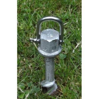 HOLLY WURMI STABIELO 2x ground screwdriver + 24 mm diameter stainless steel shackle + bag