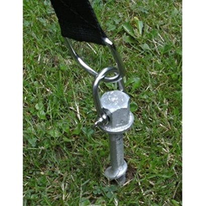 HOLLY WURMI STABIELO 2x ground screwdriver + 24 mm diameter stainless steel shackle + bag