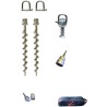 HOLLY WURMI STABIELO Set of 2 screw pegs + stainless steel shackle + bag + nut adapter