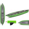 HOLLY GUMOTEX Kayak Solar II red with paddle, pump and splash guard