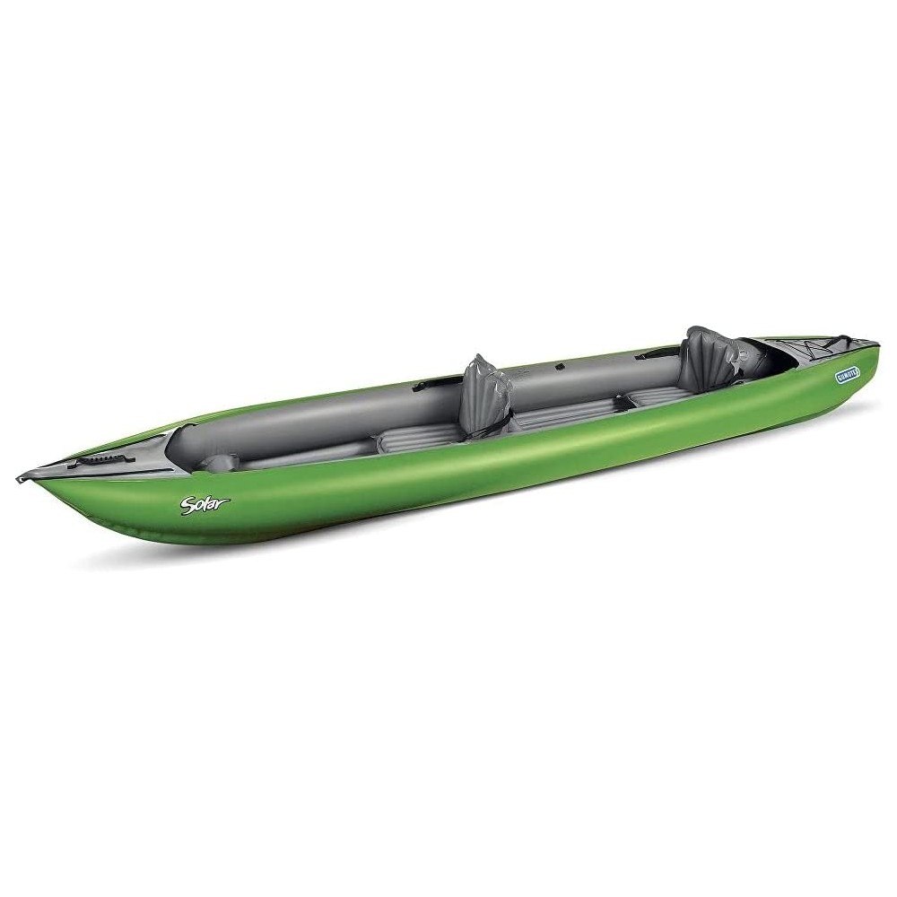 HOLLY GUMOTEX Inflatable kayak Solar Lime green-grey + pump + adjustable paddle