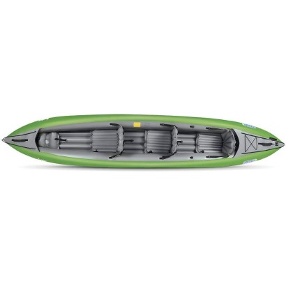 HOLLY GUMOTEX Inflatable kayak Solar Lime green-grey + pump + adjustable paddle