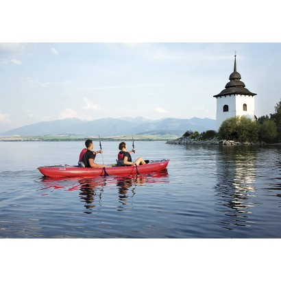 HOLLY GUMOTEX Inflatable kayak Solar Lime green-grey + pump + adjustable paddle