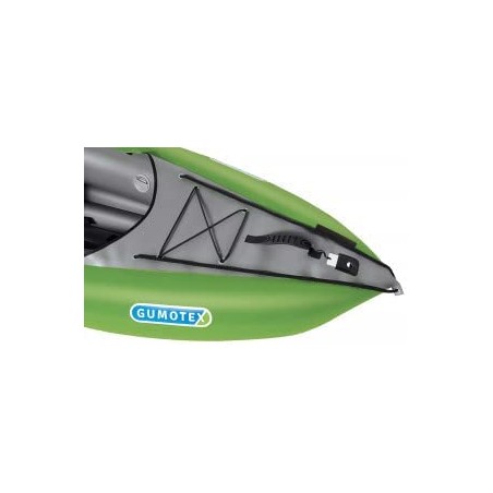 HOLLY GUMOTEX Schlauchkajak Solar Lime grün-grau + Pumpe + verstellbares Paddel