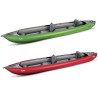 HOLLY GUMOTEX Inflatable kayak Solar Lime red-grey + pump + 2 adjustable paddles + pointed blanket