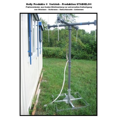 HOLLY STABIELO Schrägrahmen-Sicherheits-Plattenständer 4mm Stahl, 80µm  galvanisch verzinkt, 40er Platten, Rohrdurchmesser 70mm