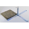 HOLLY STABIELO Plattenschirmständer aus 4mm Stahl 80µm feuerverzinkt 40er oder 50er Platten Rohrdurchmesser bis 53mm
