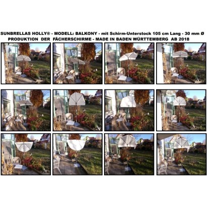 HOLLY Shadow der Natur-Farbene - UV Sonnenschutz Fächer für Relaxstühle, made in Baden-Württemberg