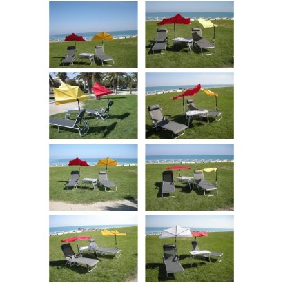 HOLLY STABIELO Strandstuhl dunkelgrau-anthrazit 2er Pack