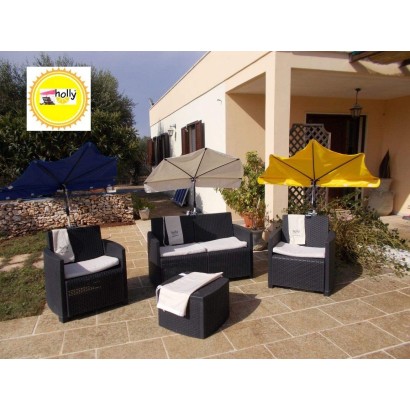 HOLLY STABIELO Strandstuhl dunkelgrau-anthrazit 2er Pack, mit Tragetasche