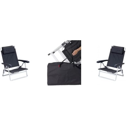 HOLLY STABIELO Strandstuhl dunkelgrau-anthrazit 2er Pack, mit Tragetasche