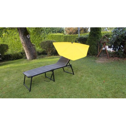 HOLLY KAUFLAND Edition Nr. 3 Fächerschirm gelb, UV Sonnenschutz für Liegen