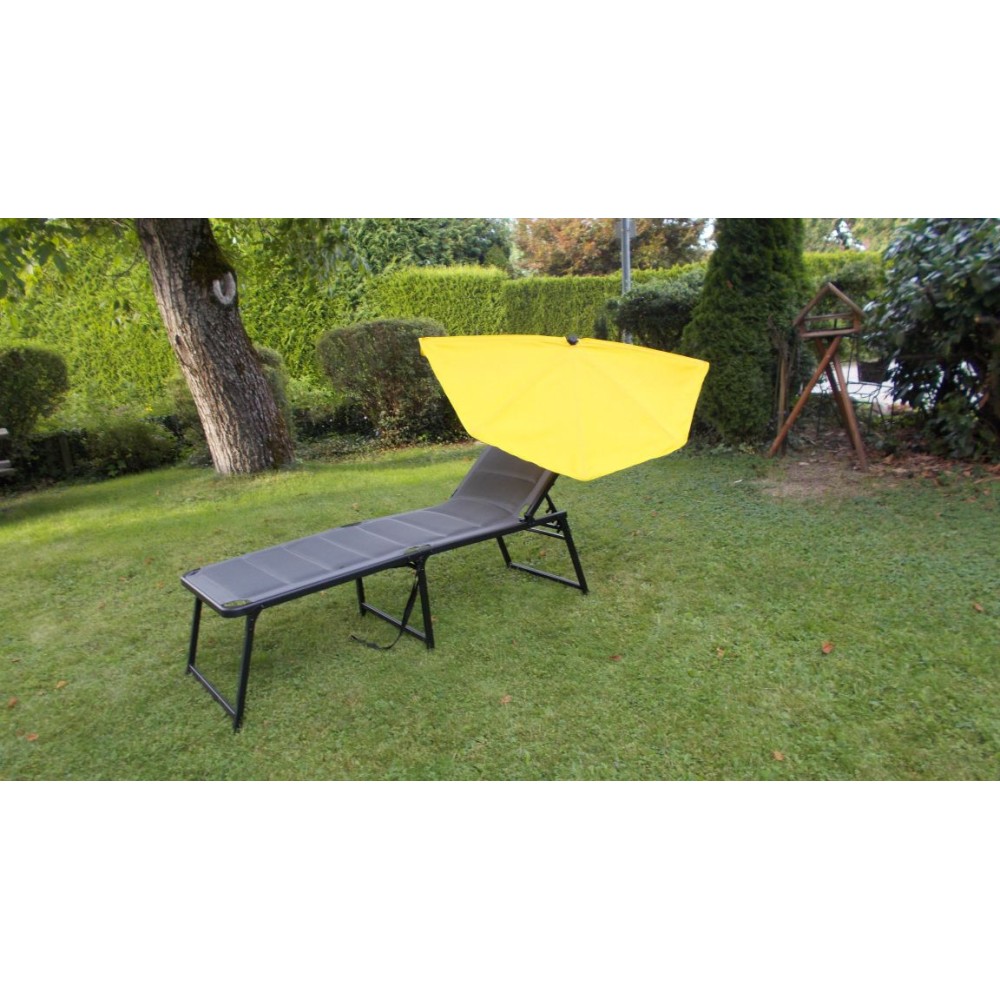 HOLLY KAUFLAND Edition Nr. 3 Fächerschirm gelb, UV Sonnenschutz für Liegen