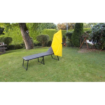 HOLLY KAUFLAND Edition Nr. 3 Fächerschirm gelb, UV Sonnenschutz für Liegen