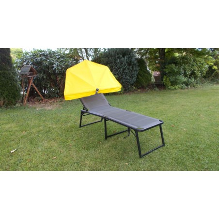 HOLLY KAUFLAND Edition Nr. 3 Fächerschirm gelb, UV Sonnenschutz für Liegen