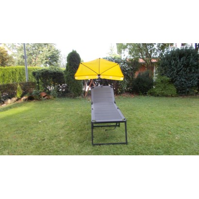 HOLLY KAUFLAND Edition Nr. 3 Fächerschirm gelb, UV Sonnenschutz für Liegen