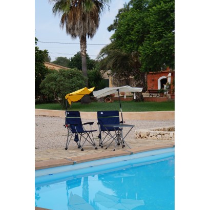 HOLLY KAUFLAND Edition Nr. 6 Fächerschirm gelb, UV Sonnenschutz für Faltstühle