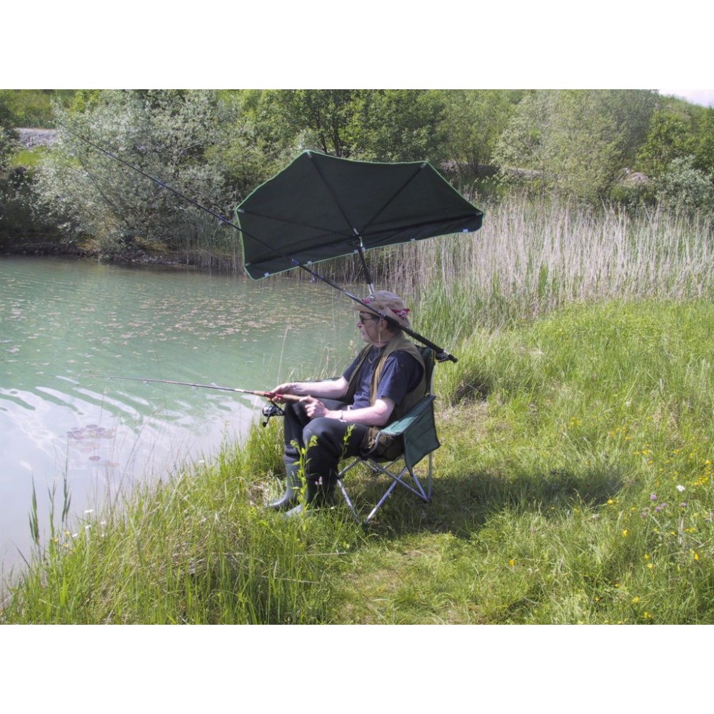 HOLLY KAUFLAND Edition Nr. 7 Fächerschirm dunkelgrün, UV Sonnenschutz Modell Angler