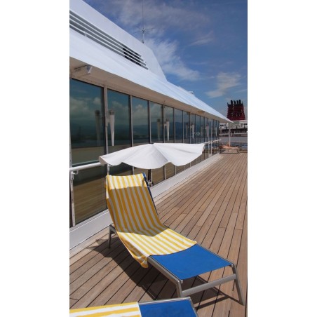 HOLLY KAUFLAND Edition Nr. 16 Fächerschirm weiß, UV Sonnenschutz Modell Aida