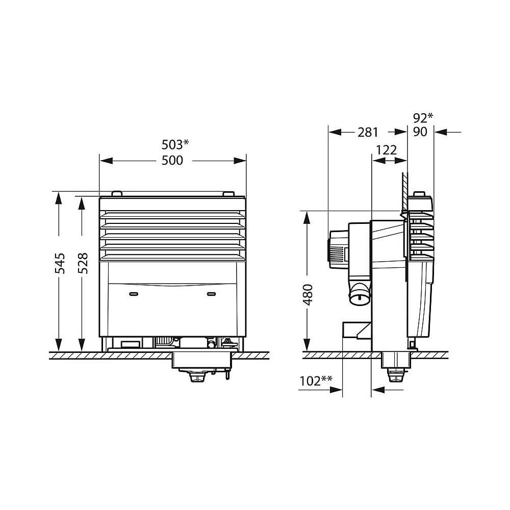 HOLLY STABIELO TRUMA S3004 Heizung mit Standard-Verkleidung und Beleuchtungsset 1