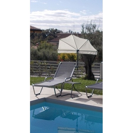 HOLLY Exklusivmodell Beach And Shore drehbarer teleskopierbarer Sonnenschutzfächer Fächerschirm natur inkl. Multihalterung