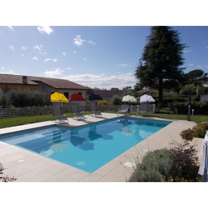 HOLLY Exklusivmodell Beach And Shore drehbarer teleskopierbarer Sonnenschutzfächer Fächerschirm gelb inkl. Multihalterung