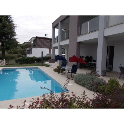 HOLLY Exklusivmodell Beach And Shore drehbarer teleskopierbarer Sonnenschutzfächer Fächerschirm dunkelblau inkl. Multihalterung