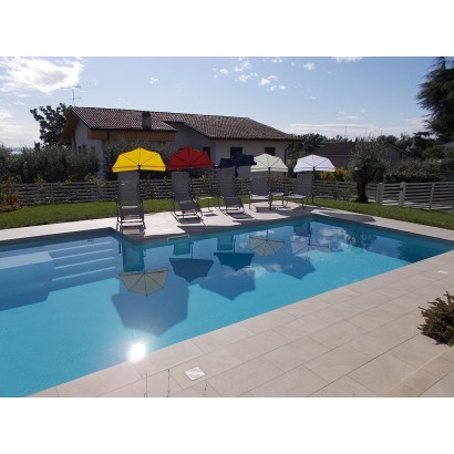 HOLLY Exklusivmodell Beach And Shore drehbarer teleskopierbarer Sonnenschutzfächer Fächerschirm dunkelblau inkl. Multihalterung