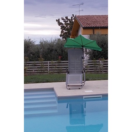 HOLLY Exklusivmodell Beach And Shore drehbarer teleskopierbarer Sonnenschutzfächer Fächerschirm dunkelgrün inkl. Multihalterung