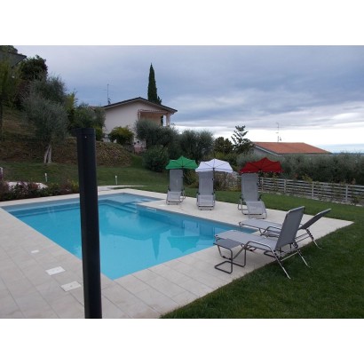 HOLLY Exklusivmodell Beach And Shore drehbarer teleskopierbarer Sonnenschutzfächer Fächerschirm dunkelgrün inkl. Multihalterung