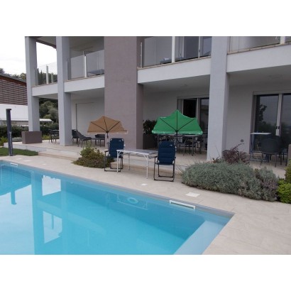 HOLLY Exklusivmodell Beach And Shore drehbarer teleskopierbarer Sonnenschutzfächer Fächerschirm dunkelgrün inkl. Multihalterung