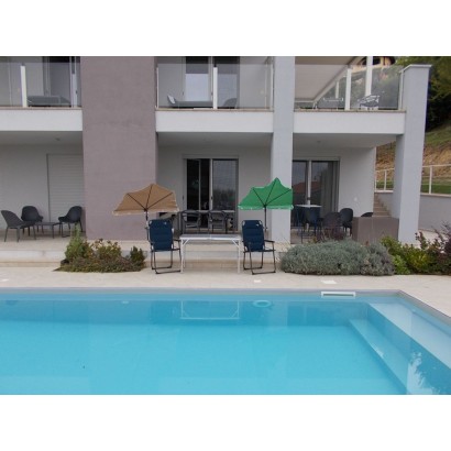 HOLLY Exklusivmodell Beach And Shore drehbarer teleskopierbarer Sonnenschutzfächer Fächerschirm dunkelgrün inkl. Multihalterung