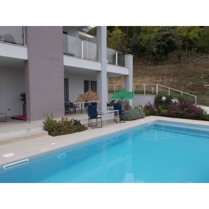 HOLLY Exklusivmodell Beach And Shore drehbarer teleskopierbarer Sonnenschutzfächer Fächerschirm dunkelgrün inkl. Multihalterung