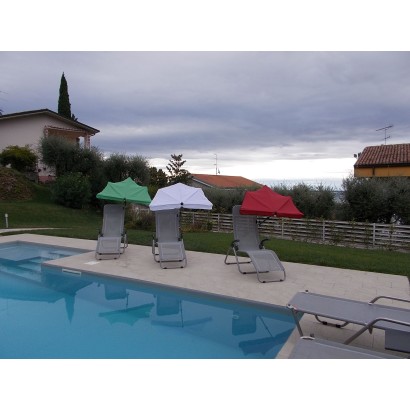 HOLLY Exklusivmodell Beach And Shore drehbarer teleskopierbarer Sonnenschutzfächer Fächerschirm dunkelgrün inkl. Multihalterung