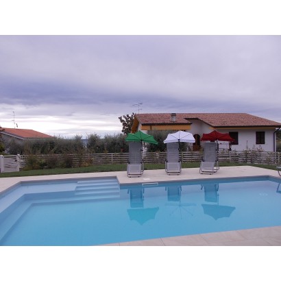 HOLLY Exklusivmodell Beach And Shore drehbarer teleskopierbarer Sonnenschutzfächer Fächerschirm dunkelgrün inkl. Multihalterung