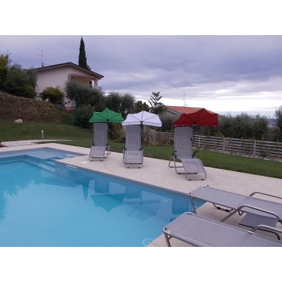 HOLLY Exklusivmodell Beach And Shore drehbarer teleskopierbarer Sonnenschutzfächer Fächerschirm dunkelgrün inkl. Multihalterung