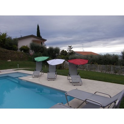 HOLLY Exklusivmodell Beach And Shore drehbarer teleskopierbarer Sonnenschutzfächer Fächerschirm dunkelgrün inkl. Multihalterung