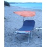 HOLLY Exklusivmodell Beach And Shore drehbarer teleskopierbarer Sonnenschutzfächer Fächerschirm orange inkl. Multihalterung