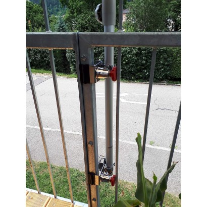 HOLLY STABIELO Schirmhalter 360° bis 65mm Durchmesser mit Edelstahl-Konus für Stöcke bis max. 38mm Durchmesser