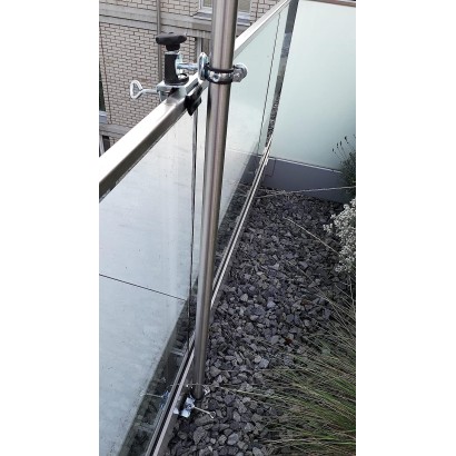 HOLLY STABIELO Schirmhalter 360° bis 65mm Durchmesser mit Edelstahl-Konus für Stöcke bis max. 38mm Durchmesser