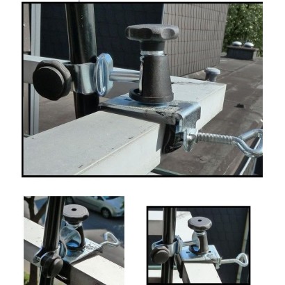 HOLLY STABIELO Schirmhalter 360° bis 65mm Durchmesser mit Edelstahl-Konus für Stöcke bis max. 38mm Durchmesser