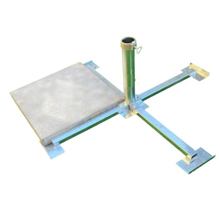 HOLLY STABIELO Plattenschirmständer aus 4mm Stahl für Schirmstöcke bis 55mm Durchmesser, Betonplatten 50x50, made in Germany