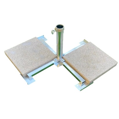 HOLLY STABIELO Plattenschirmständer aus 4mm Stahl für Schirmstöcke bis 55mm Durchmesser, Betonplatten 50x50, made in Germany