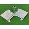 HOLLY STABIELO S-Plattenschirmständer aus 4mm Stahl für Schirmstöcke bis 55mm Durchmesser, Betonplatten 50x50, made in Germany