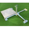 HOLLY STABIELO Plate umbrella stand made of 4mm steel for umbrella poles up to 60mm diameter, concrete slabs 50x50, made in Germ